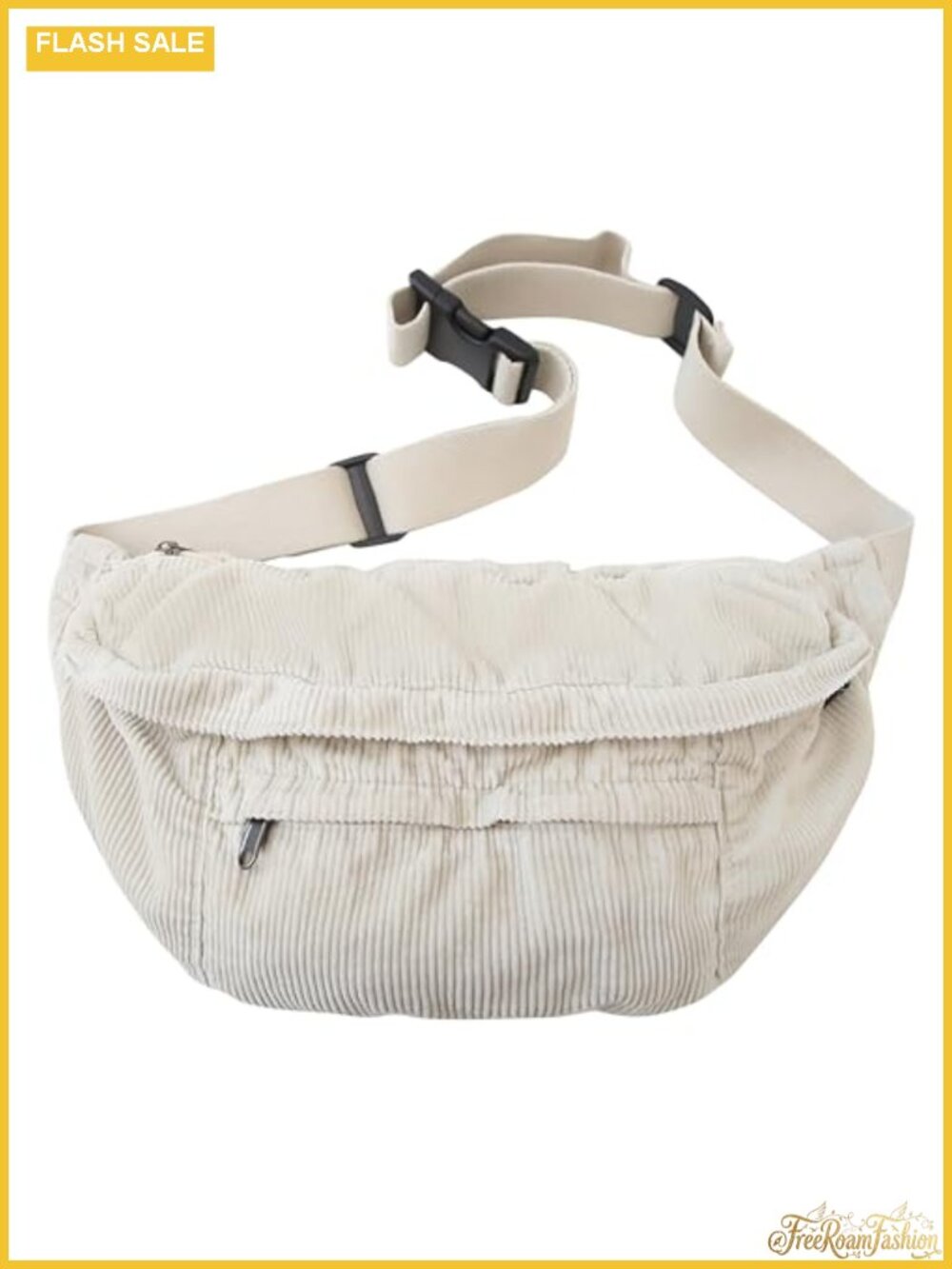 Corduroy Crossbody Bag Oversize Fanny Pack Travel Sling Purse